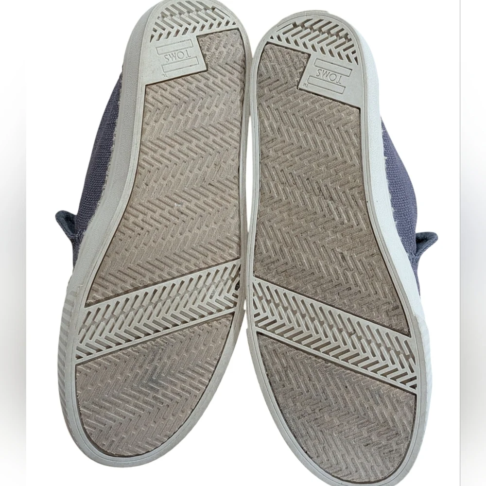 Toms Shade Heritage Canvas Jute Slip On Shoes Size 7.5